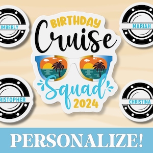 Personalized Birthday Party Cruise Door Magnet, Cruise Door Magnet for Birthday, Custom Cruise Door Decoration, Birthday Cruise Gift