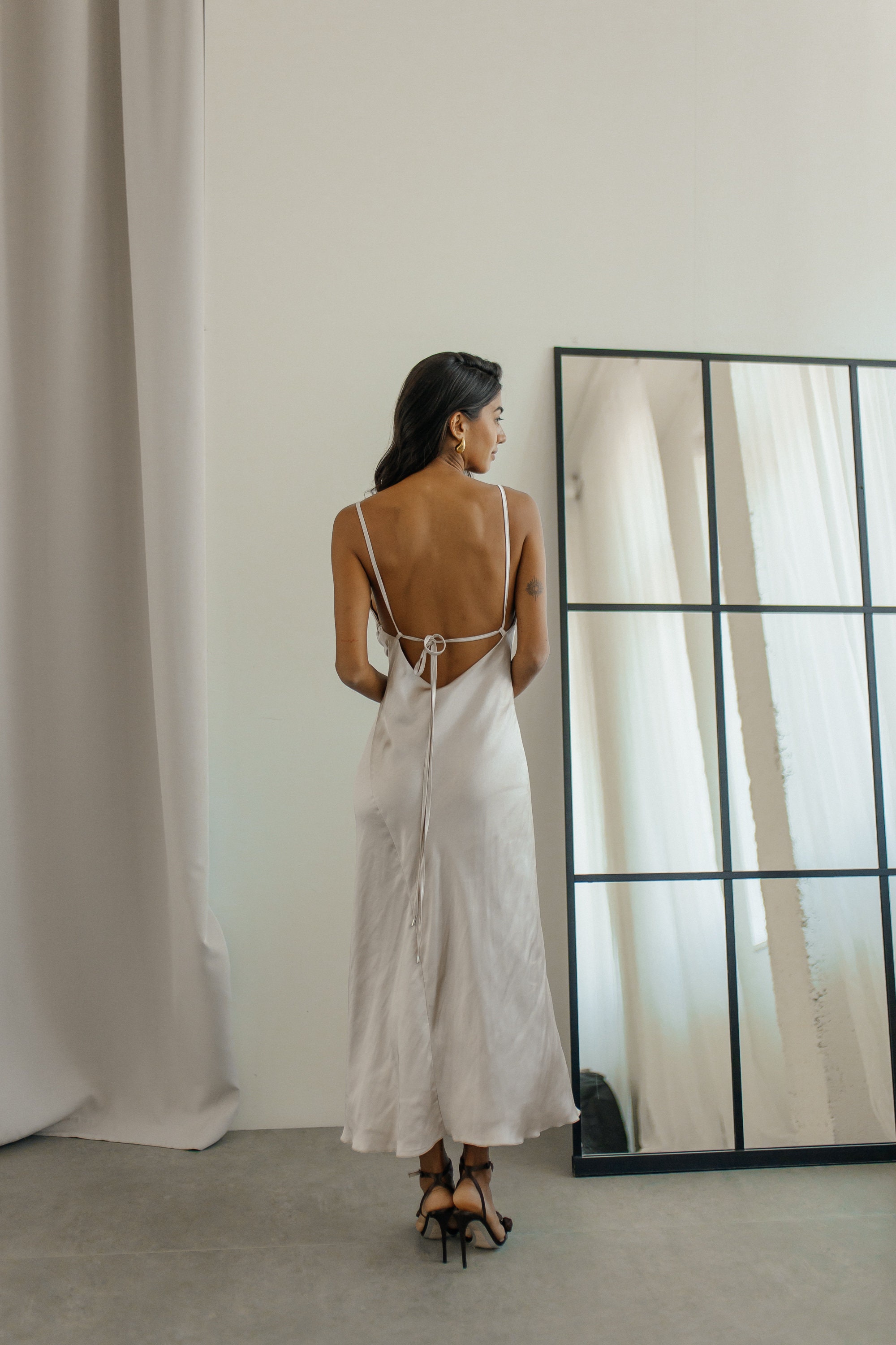 Oyster Silk Dress