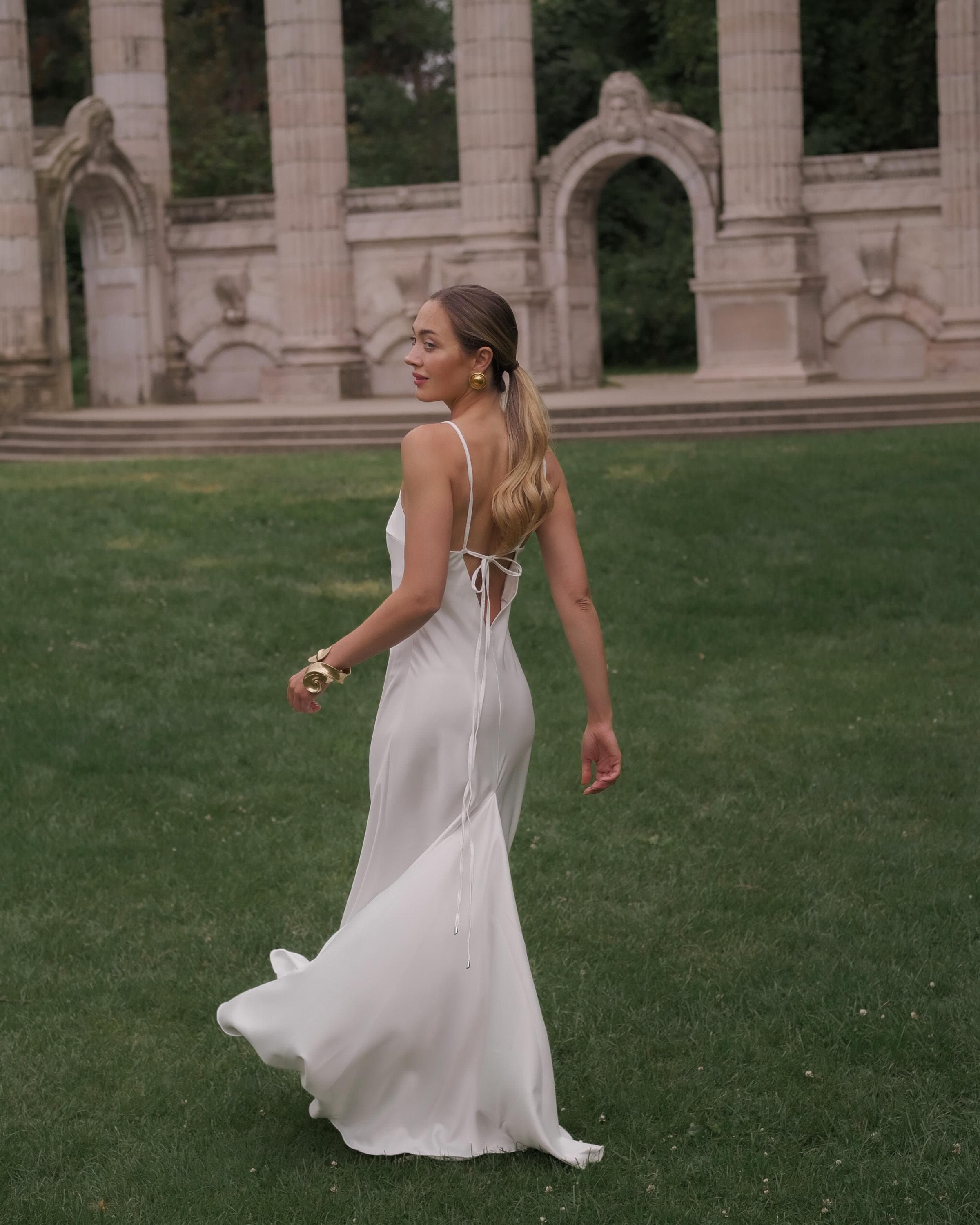 mulberry silk wedding dress Mulberry Silk Couture Wedding Dress