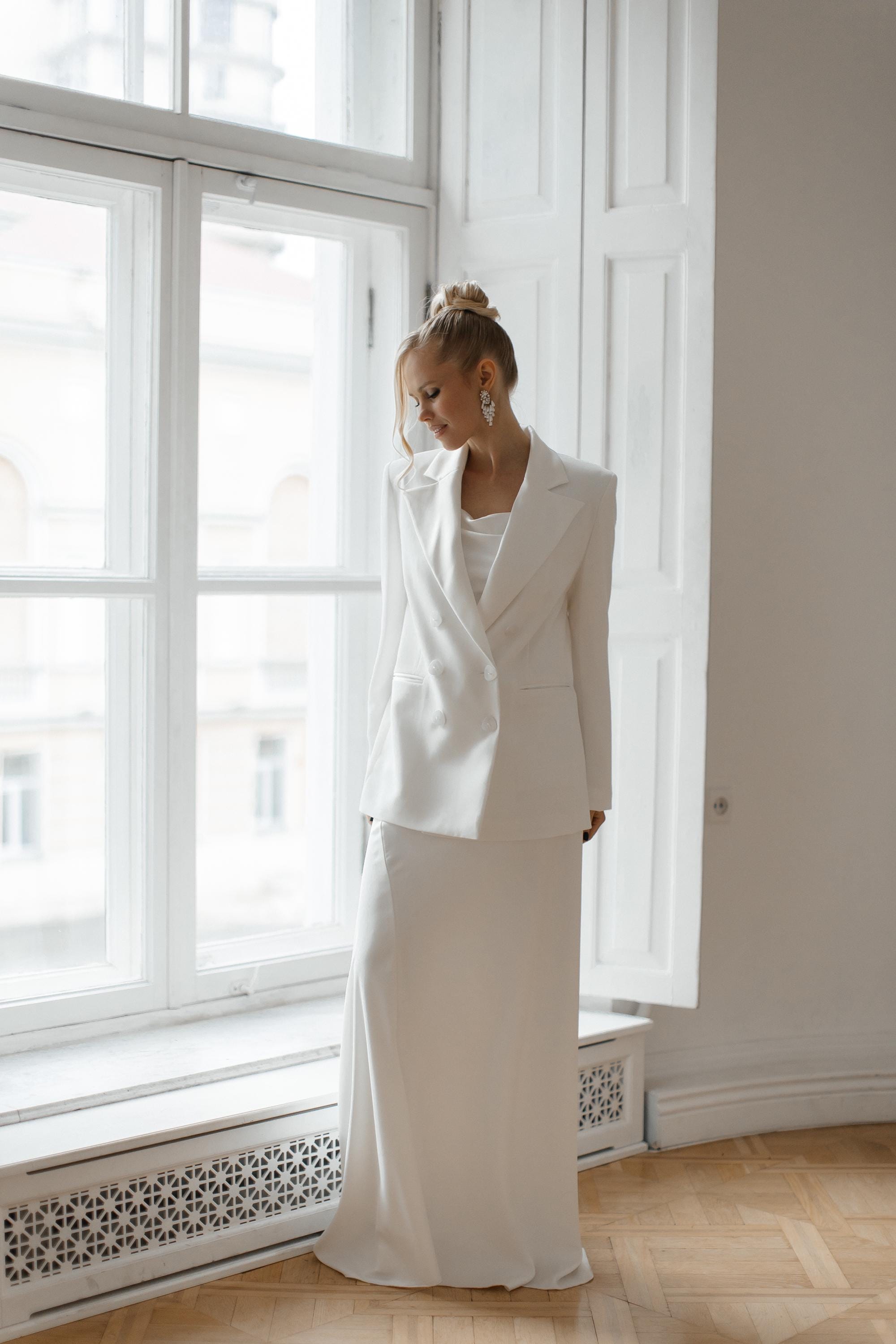 formal dress with blazer for wedding How I Put My Own Twist on Modest Bridalwear