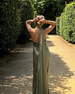 la perla slip dress The Silk – Re-Nou 2026 Long Prom Dresses Color:BLUE TOILE Lace top of slip Fall 25