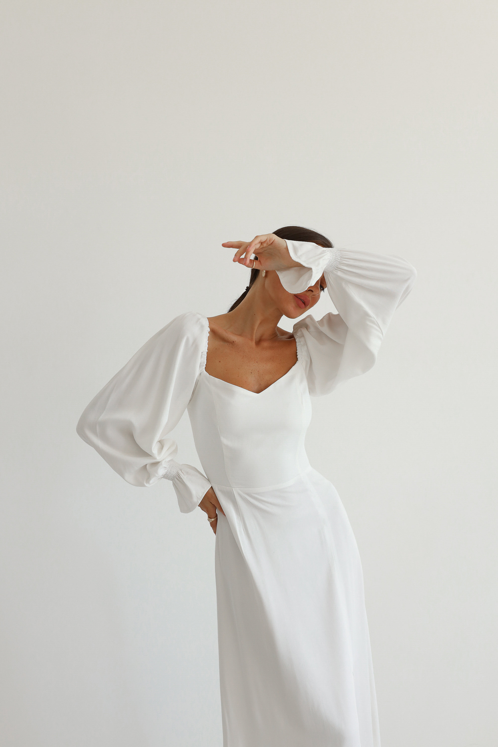white midi milkmaid dress White Milkmaid Midi Dress: Floral Boho Sundress with Slit