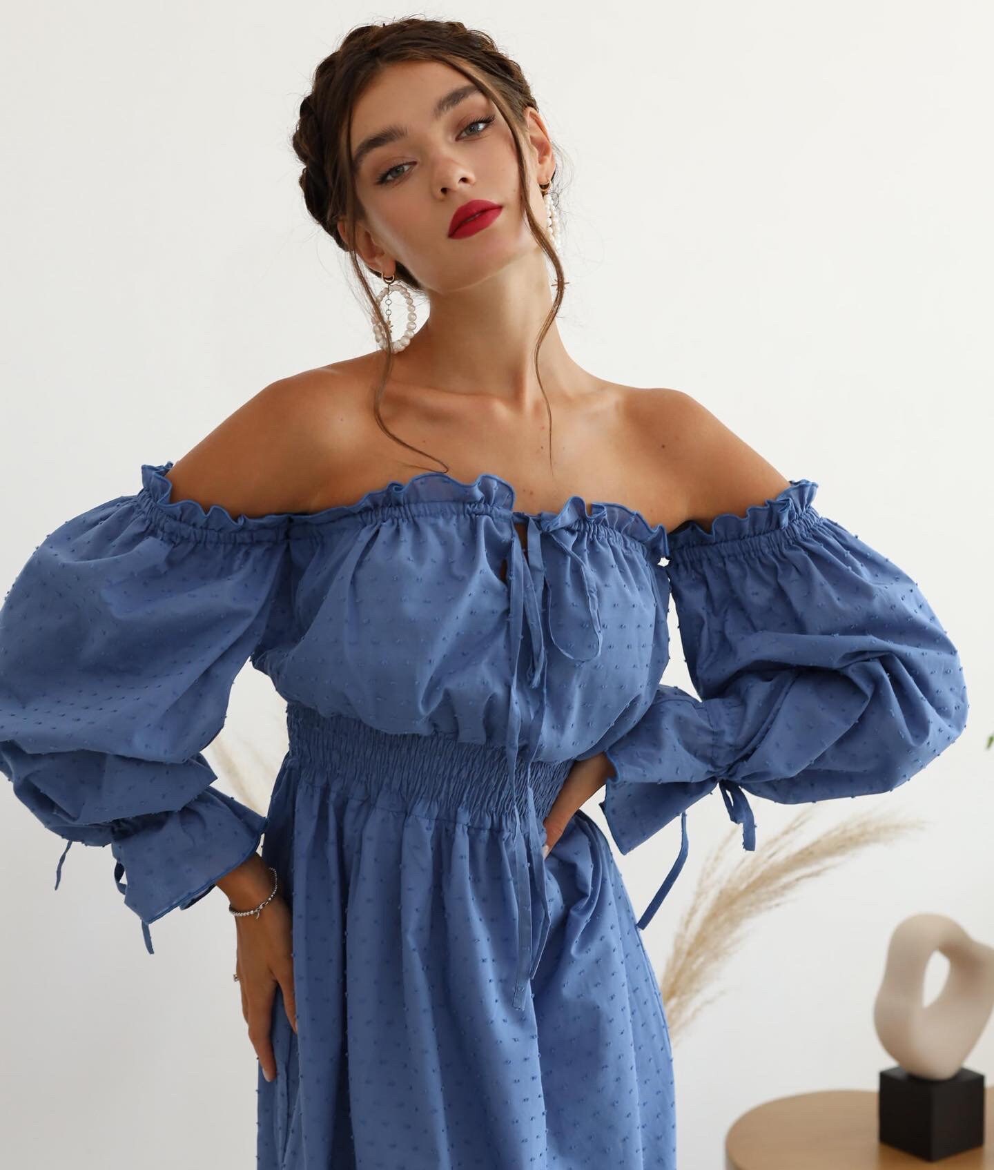 Blue off the Shoulder Maxi Maternity Dress - Etsy Blue off the Shoulder Maxi Maternity Dress - Etsy