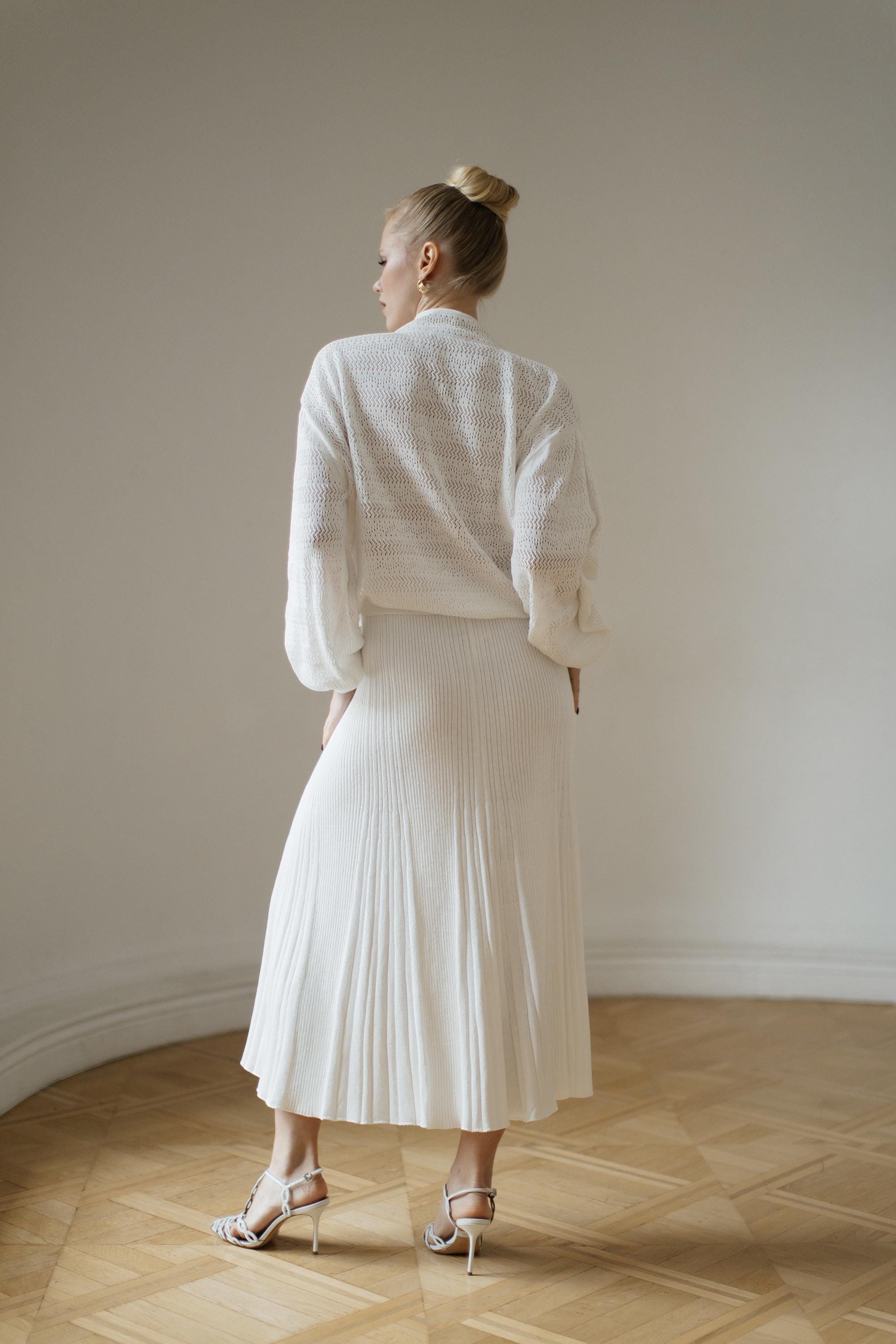 white pleated skirt dress Azazie 2026 White Graduation Dress
