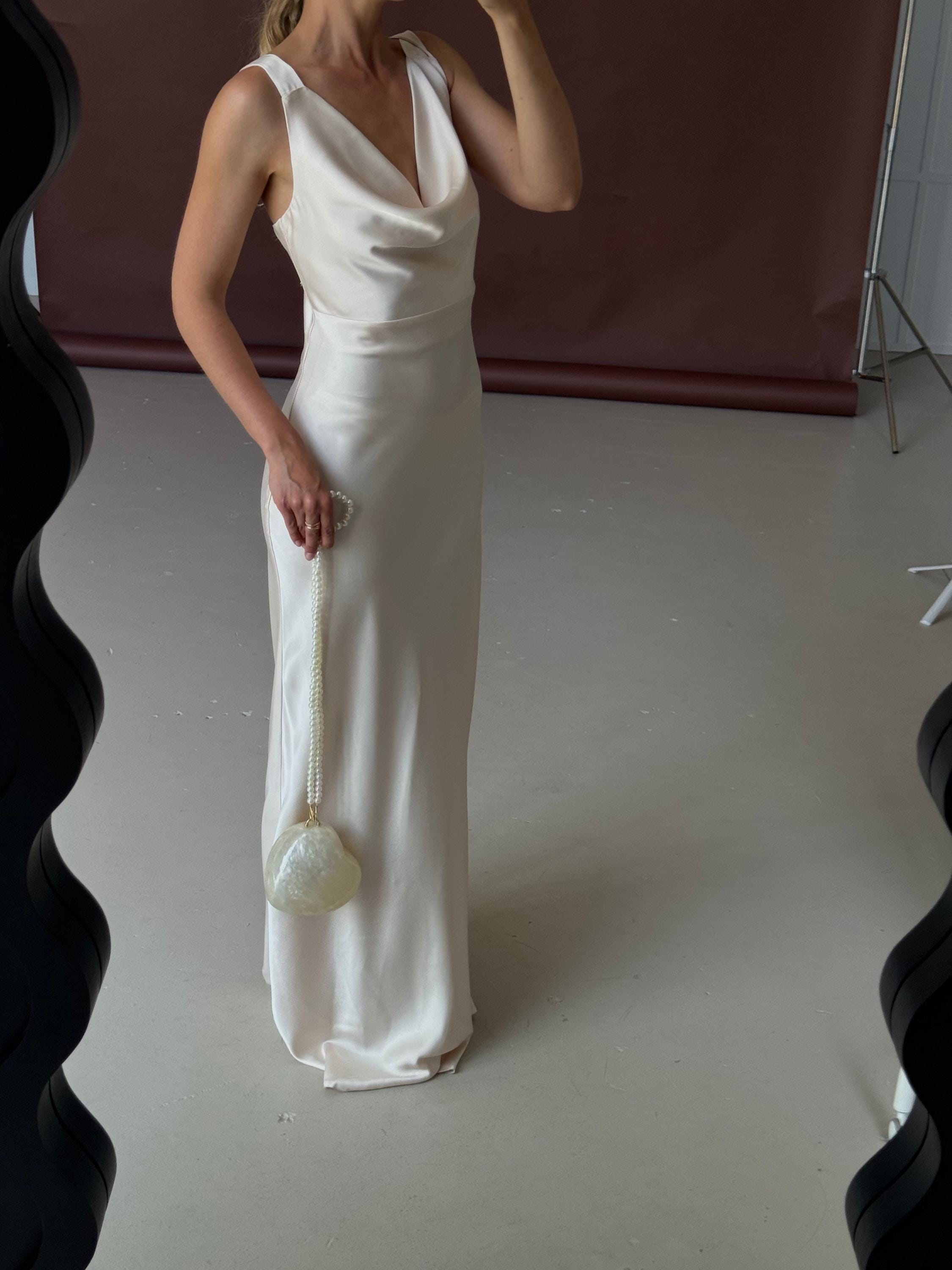 Cowl Neck Ivory Dress - Etsy
