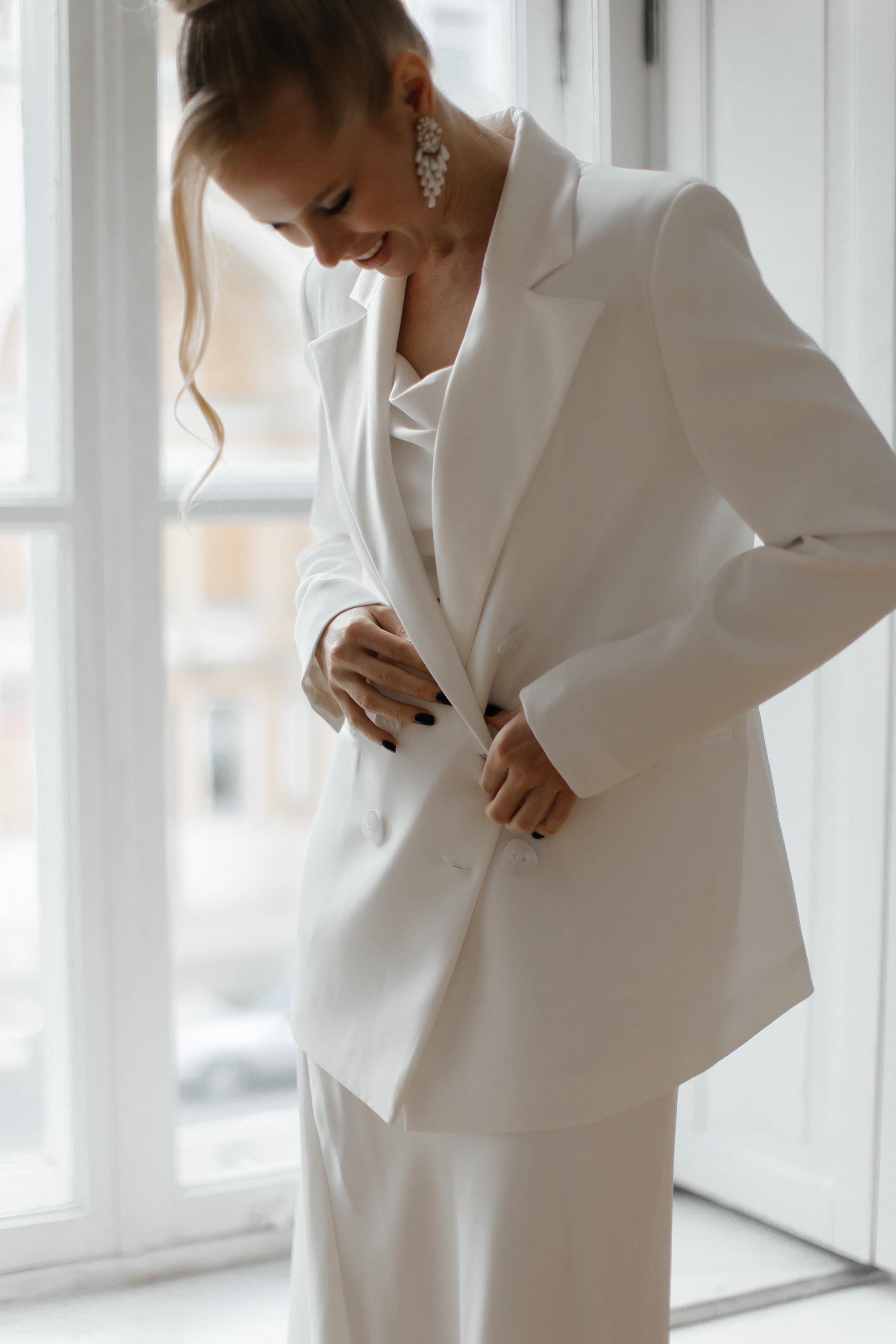 silk dress blazer Reina Silky Blazer Dress