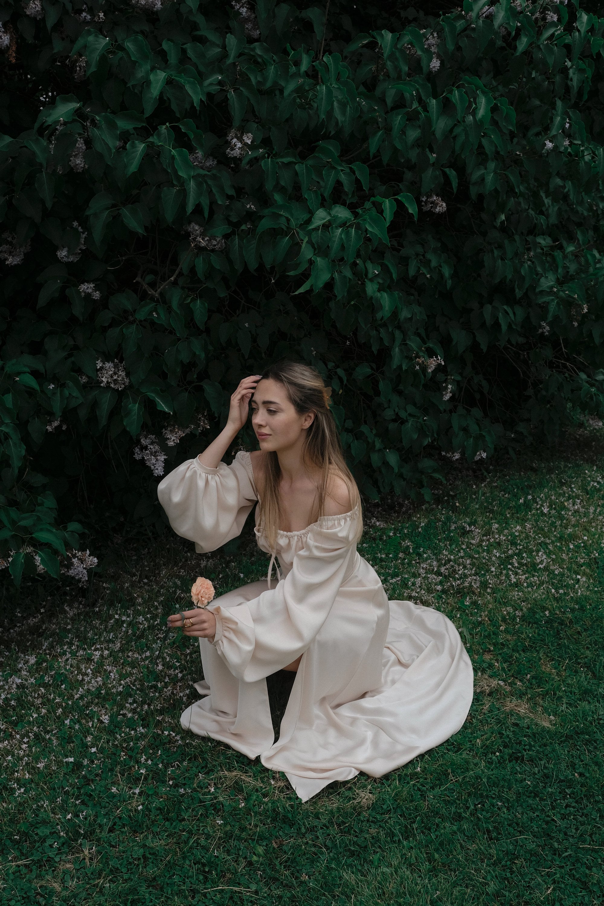square neck long sleeve maxi dress in ivory Rowan Square Neck Maxi Dress in Cream X-Large