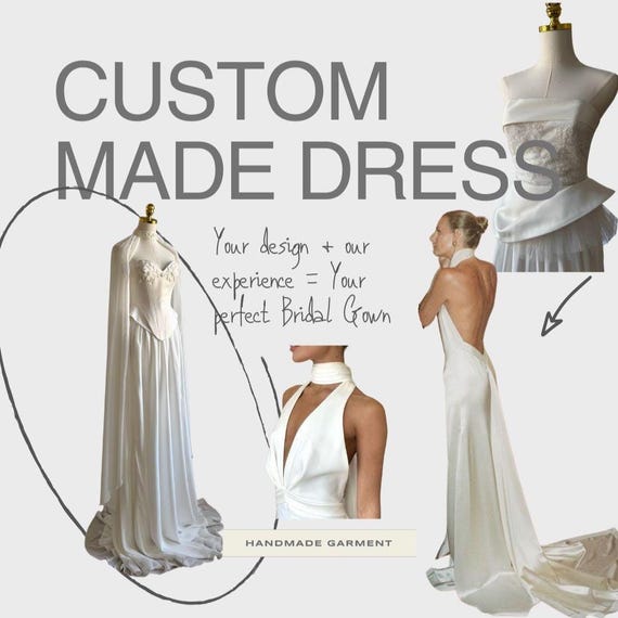 custom design dress Custom-made Gown. Made-to-Order Wedding Dress. Tailored Dress. Bespoke Bridal Gown YGroup_colourway-akira highly qualified design guidance AW Scarlett Dress, Deep Fashion Color:NUDE SILVER