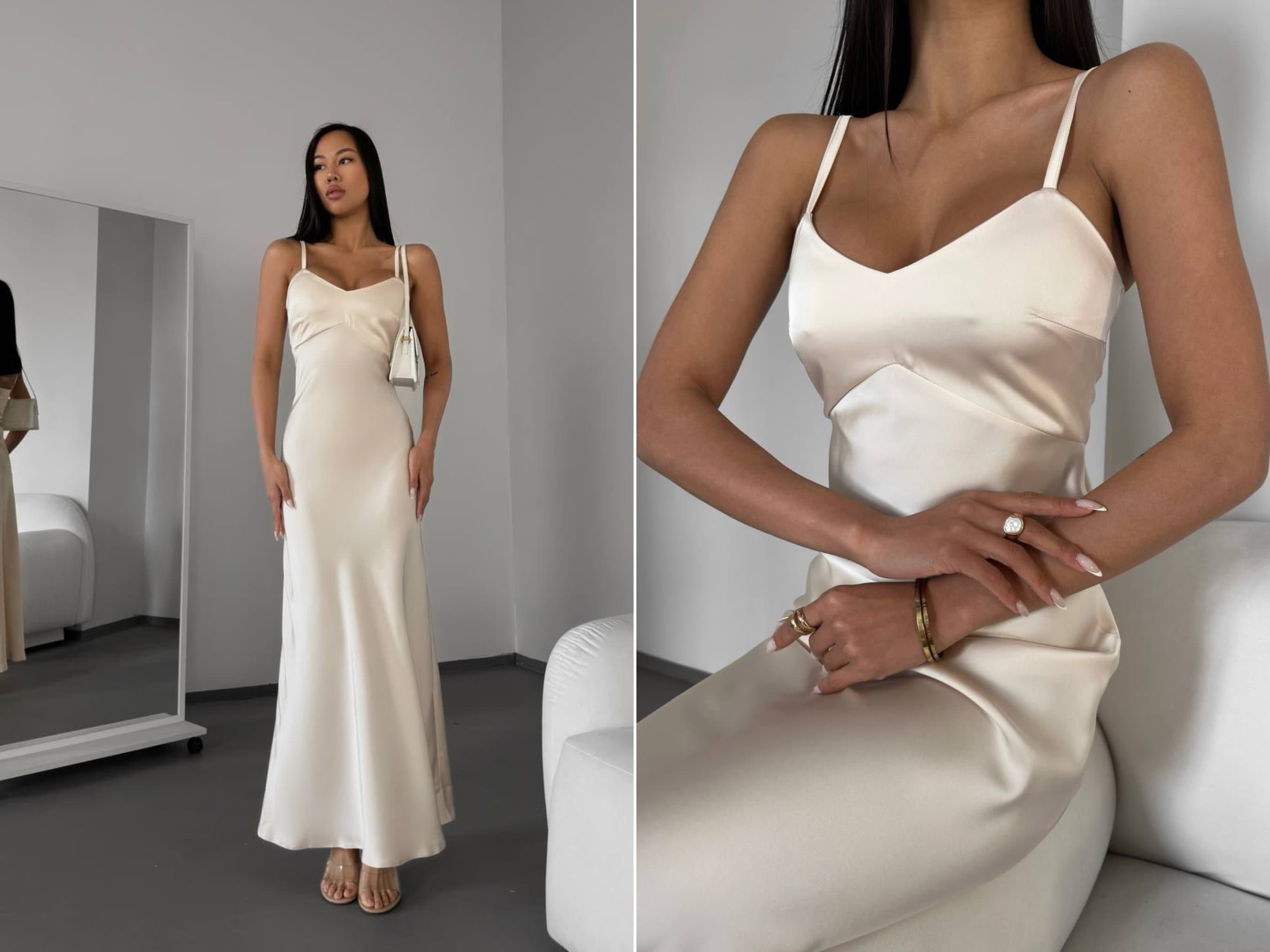 Bespoke Silk Satin Bias Cut Wedding Dress – ALEXANDRAKING