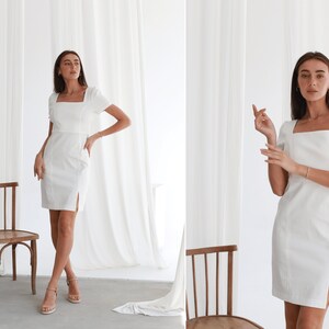 Petite white best sale dress