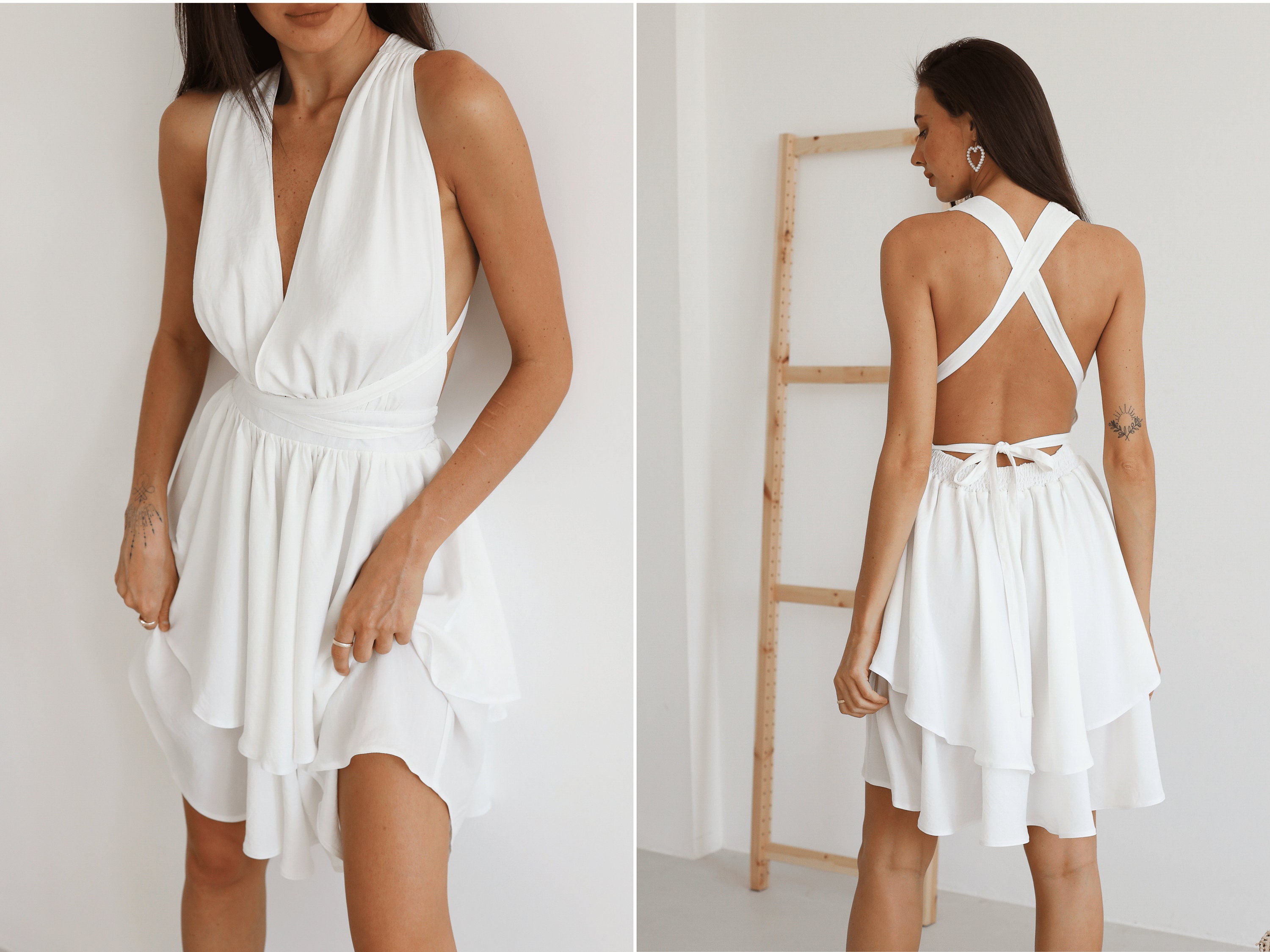 Backless Mini Dress -  Canada