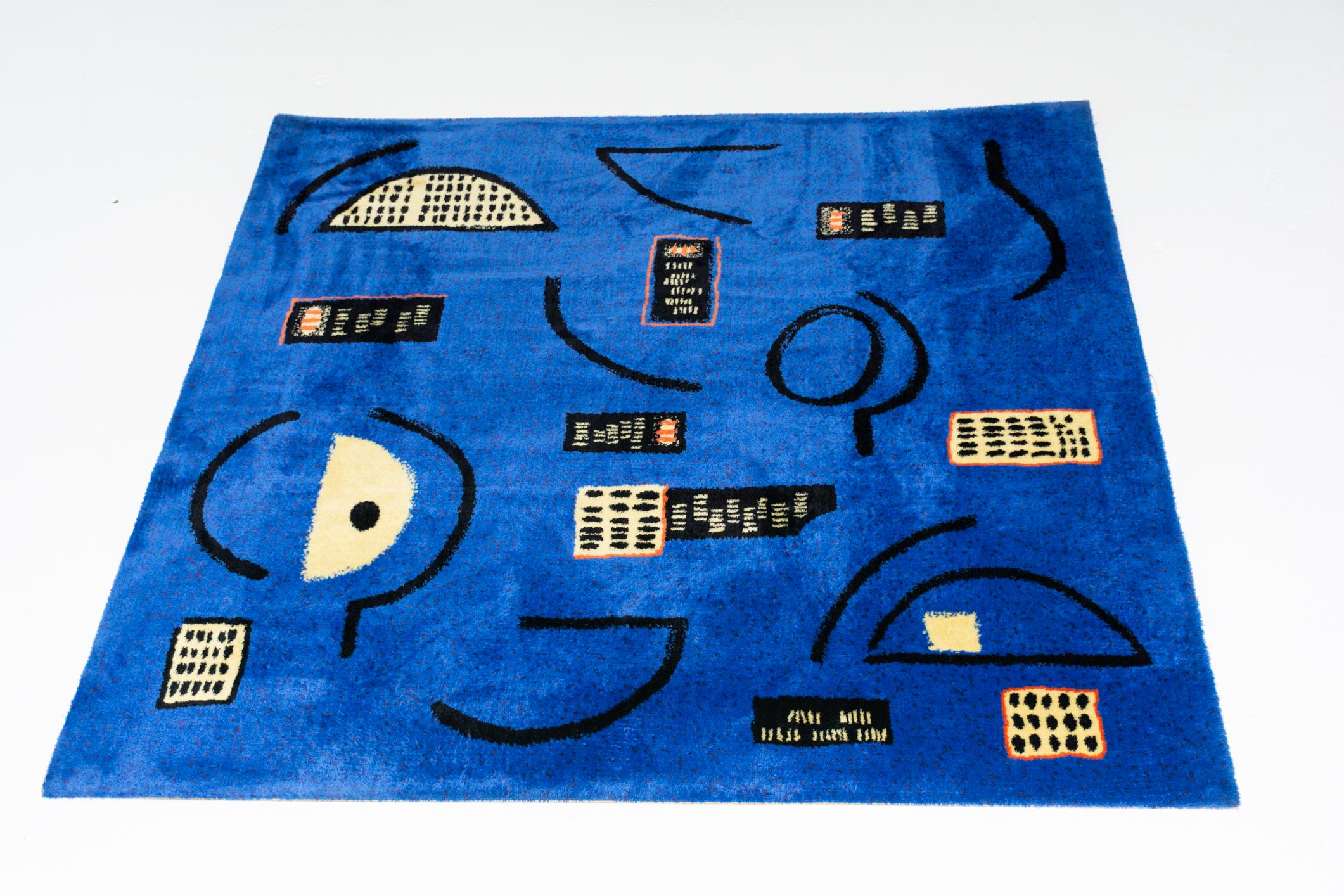 Rare Blue Wool High Pile Rug | Discontinued 1990's Ikea - Etsy