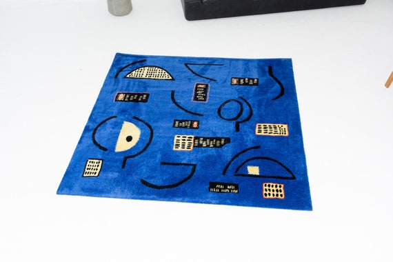 Rare Blue Wool High Pile Rug | Discontinued 1990's Ikea - Etsy