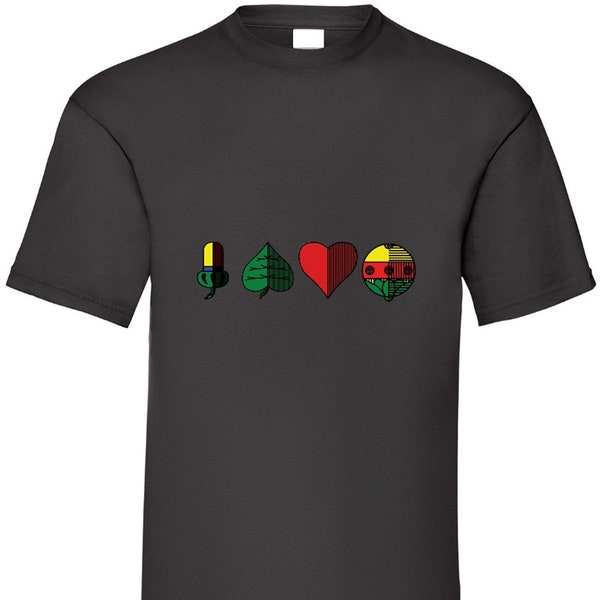 Schafkopf, T-shirt, "Dein individuelle Spruch", Black, sizes S to 3XL