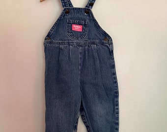 Vintage OshKosh Overalls Bubble - Girls - Made in USA 2T