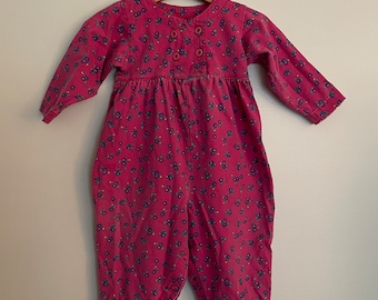 Vintage 90s OshKosh Long Sleeve Bubble Romper - Hecho en EE.UU.