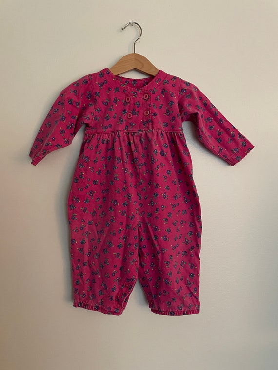 vintage oshkosh floral romper 3T 花柄