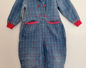 HOLD Vintage OshKosh Denim Romper - 2T - Hecho en EE.UU.