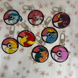 Eeveelution set/single keychains pokmon