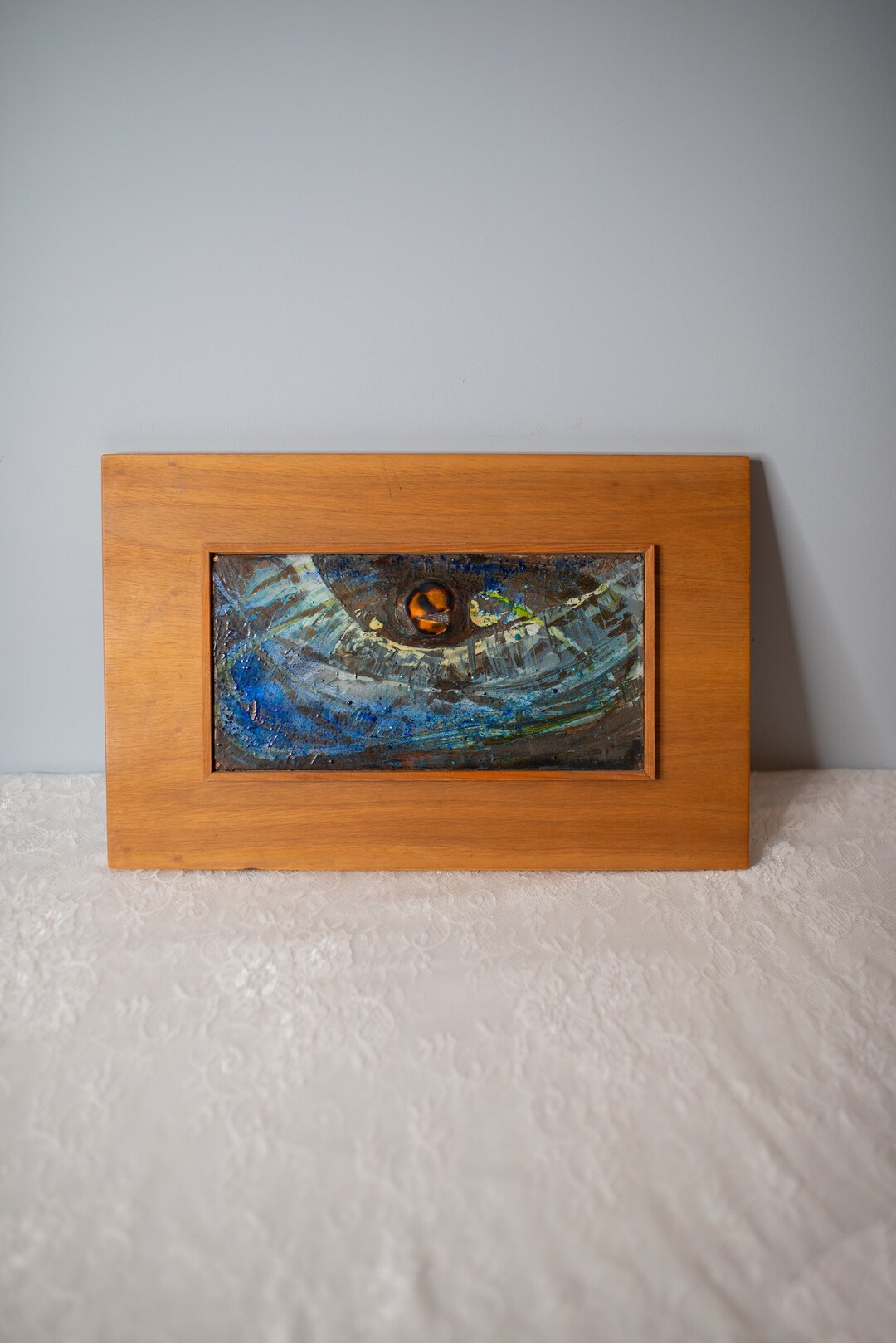 Vintage Vitreous Enamel Painting Etsy