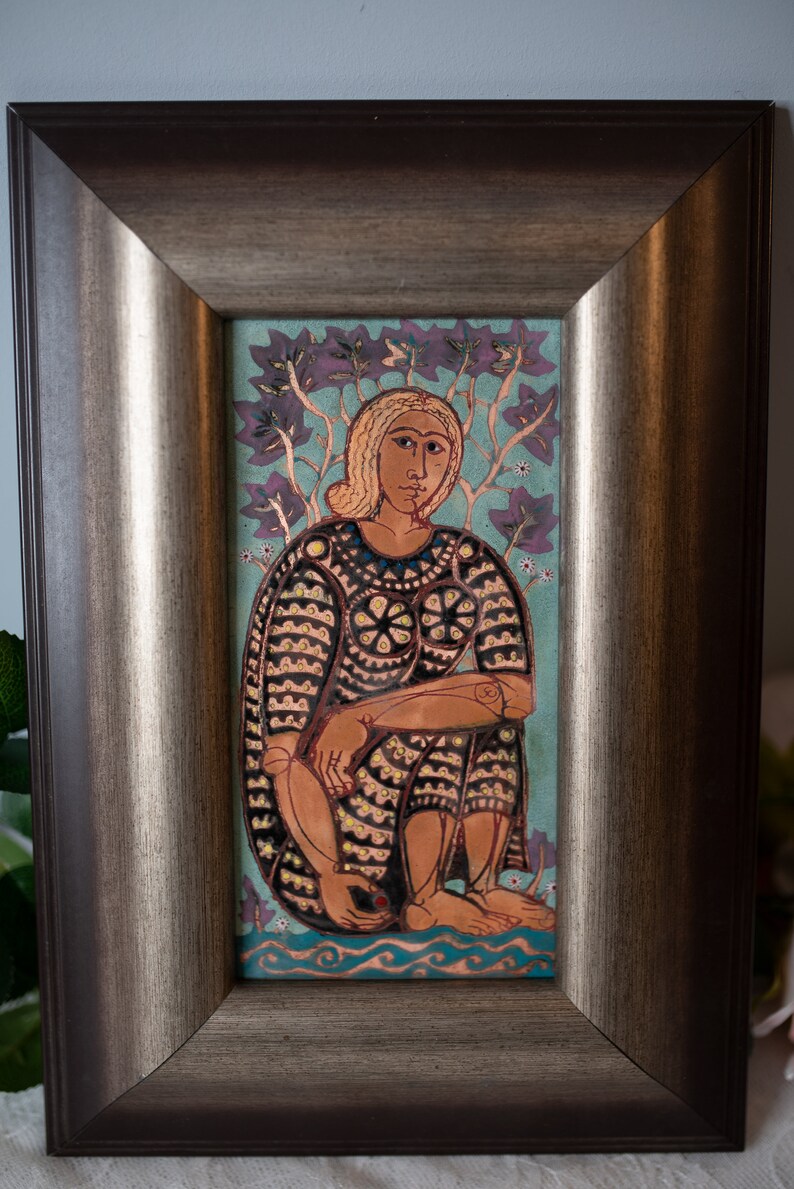 Vintage Vitreous Enamel Painting Etsy