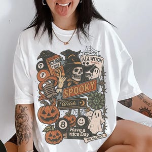 Witch Motel Halloween Comfort Colors Shirt: Retro Graphic Tee