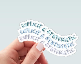 Explicit & Systematic Teacher Sticker: Literacy Coach Gift