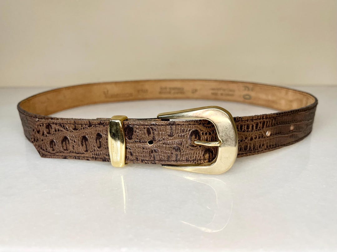 Vergel Brown All-Over Genuine Quality Leather Belt main image 1