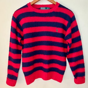 Navy and shop red striped sweater