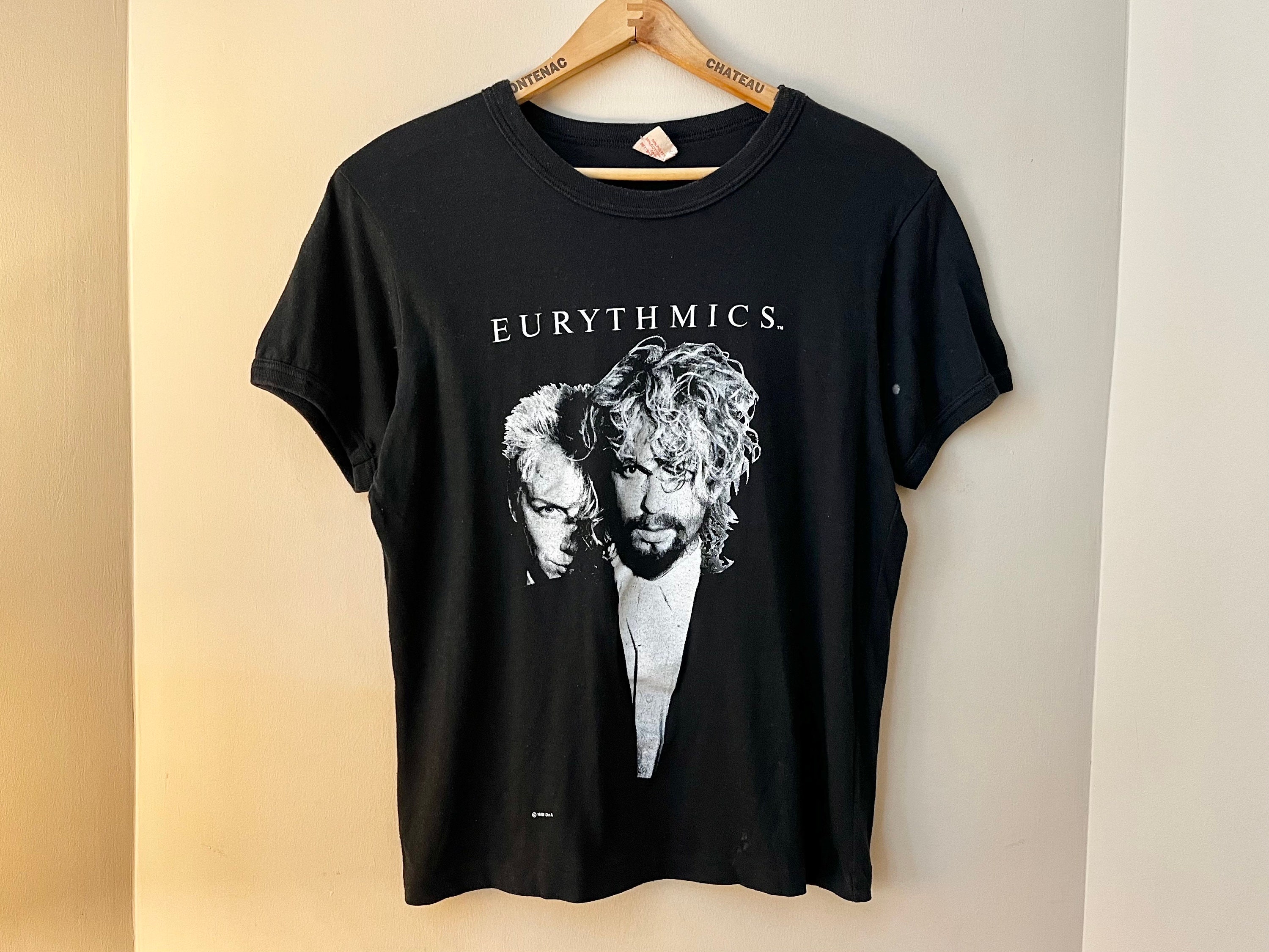1986 Black Eurythmics Graphic Band T-shirt | Made in Canada | Size