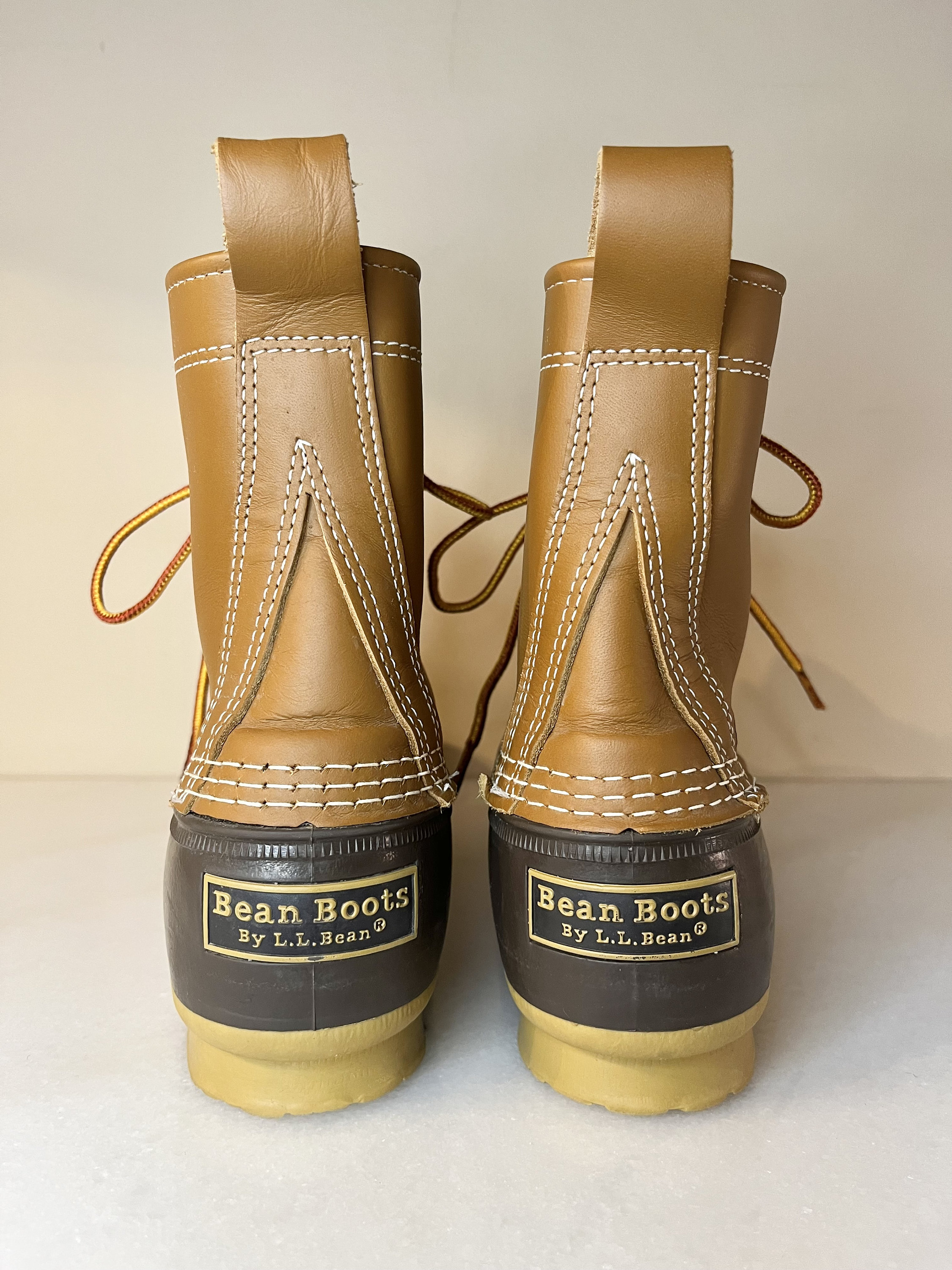 L.L. Bean Waterproof Brown Leather Rubber Lace Up Mens 