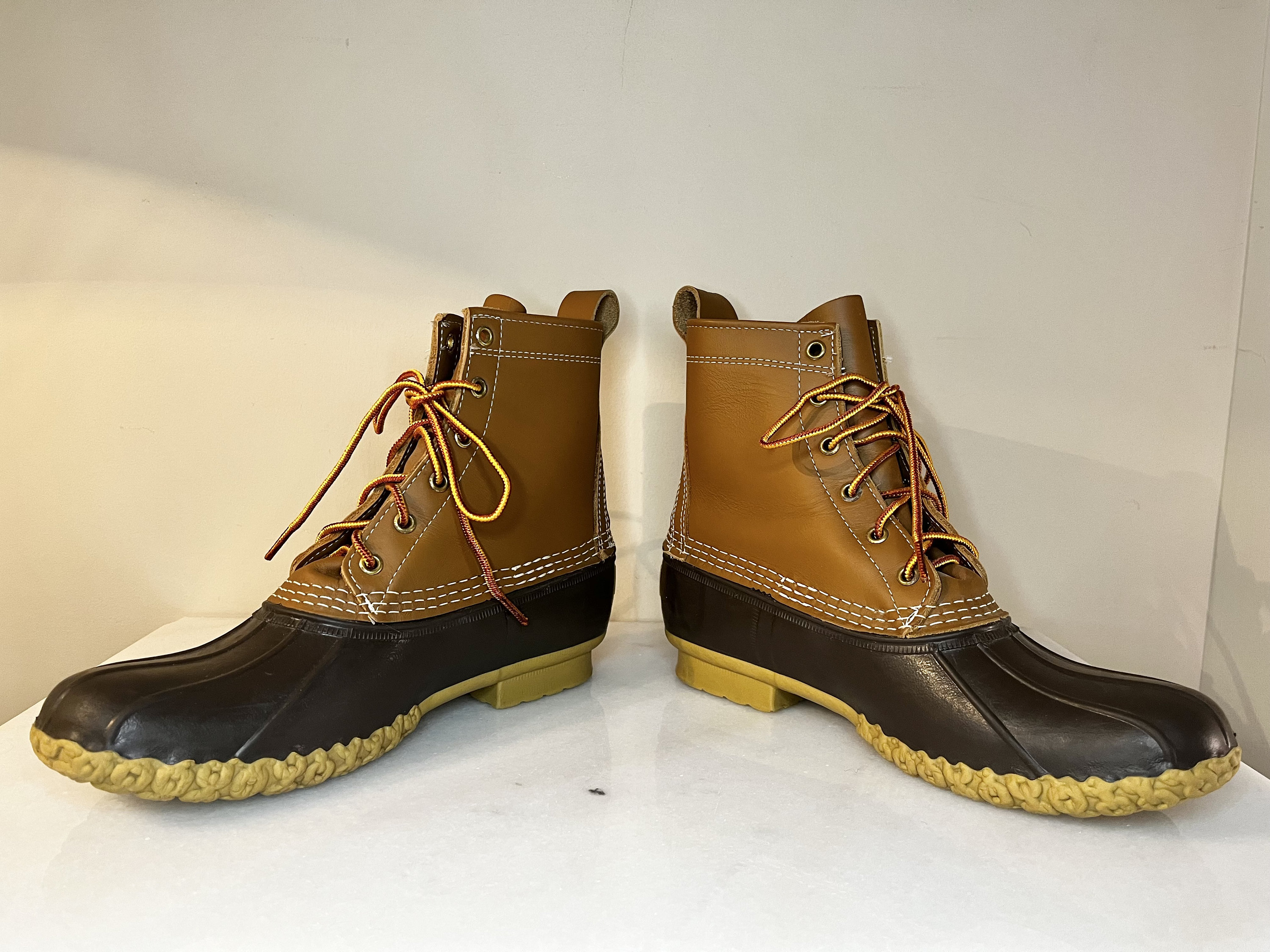 L.L. Bean Brown and Black Leather Rubber Duck Boots vintage LL Bean boots – 86 Vintage main image 4