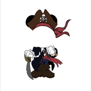 Mickey Captain Jack Stateroom Door Decoration, Disney Cruise Door Decoration, Stateroom Door Decor