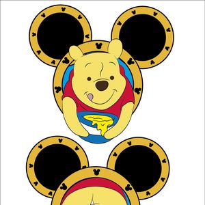 Pooh Bear Personalised Cruise Ship Magnet, Stateroom Door, Pooh Stuck In The Door,