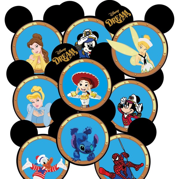 Disney Cruise Mini Magnets, Fish Extender Gifts, Stateroom Door Decorations