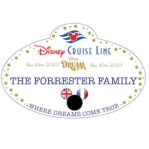Personalised Disney Cruise Line Magnet, Stateroom Door Magnet, Disney Gift, Disney Magnet