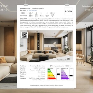 Model Buenos Aires - Editable Real Estate Showcase Sheet - A4 and A3 - Instant download with Word - Simple customization