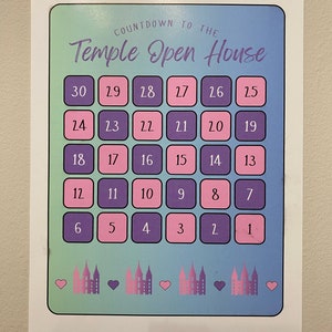 LDS Temple Open House Countdown