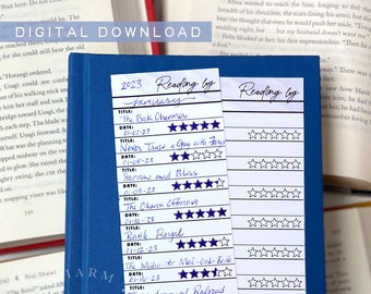 Leselog Lesezeichen Druckbare - Buch Liste Lesezeichen Tracker - Leseliste Lesezeichen Druckbare - Buch Tracker Lesezeichen - Digital Download