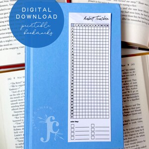 Habit Tracker Printable Bookmark; Reading Tracker Bookmark Download ...