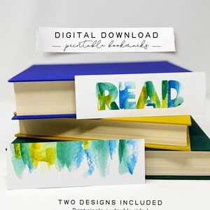 Printable Watercolor Bookmarks; Colorful Bookmarks for kids; Digital Bookmark Design; Abstract Bookmark; Printable Bookmarks for teens