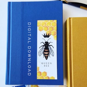 Queen Bee Printable Bookmark - Honeycomb Bee Bookmarks Printable ...