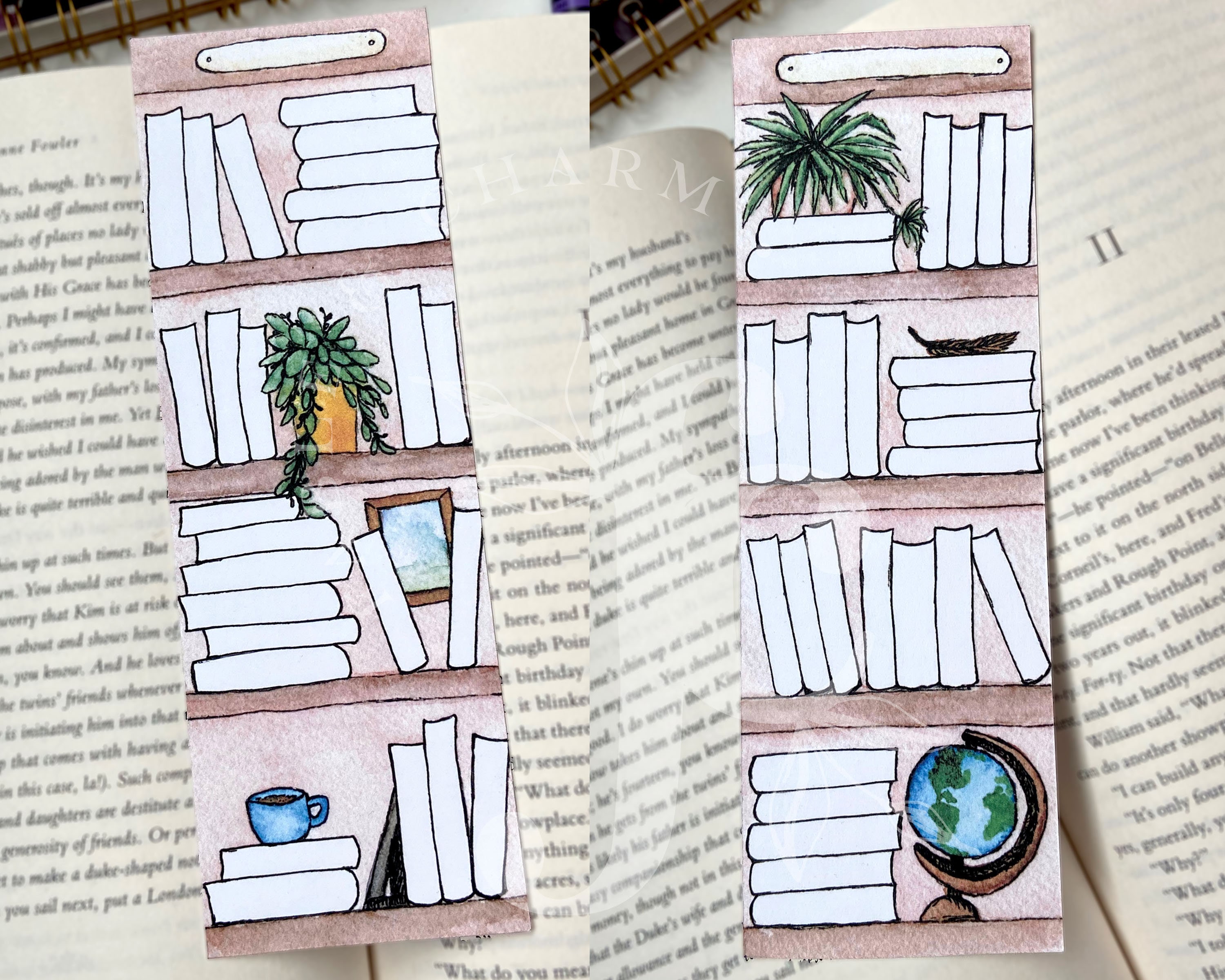 Bookshelf Bookmark Tracker Printable Set of 4 - Reading Tracker ...
