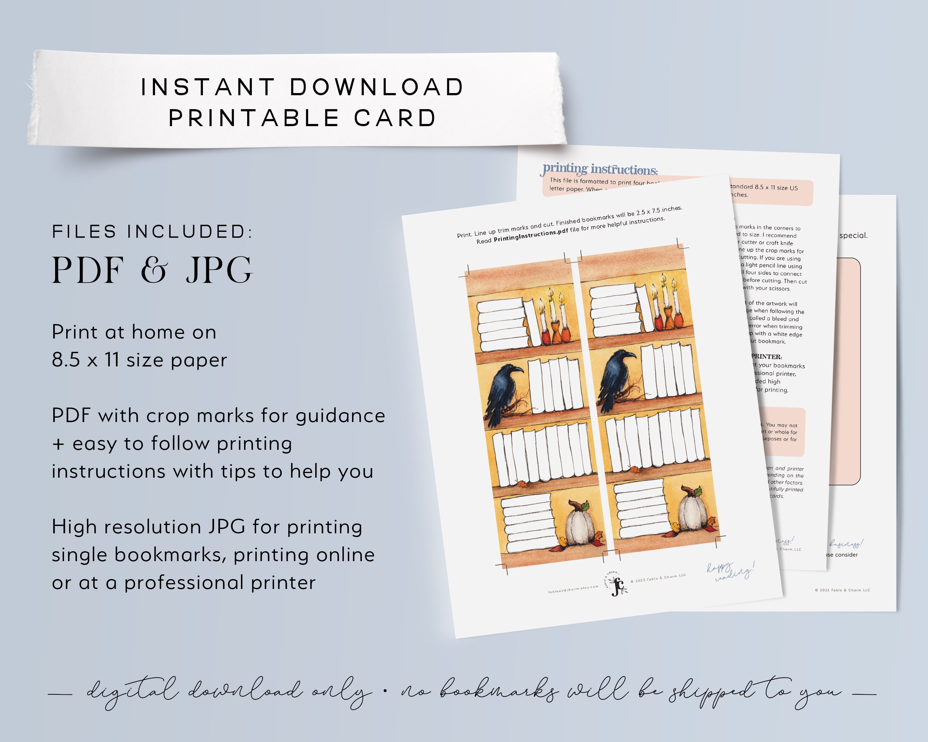 Fall Bookmarks Printable, Autumn Bookmarks Printable Bookshelf Tracker ...