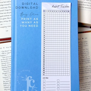 Habit Tracker Printable Bookmark; Reading Tracker Bookmark Download ...