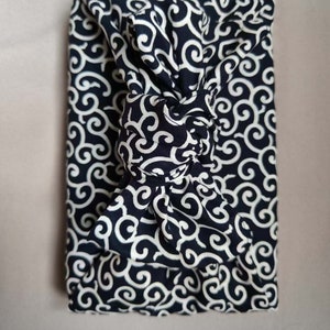 Furoshiki algodón estampado motivo tradicional japonés, papel cadeau. Emballage japonés blue cloud