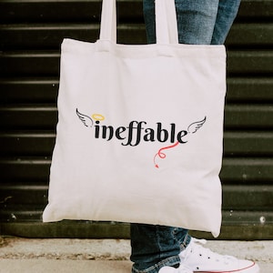 Good Omens Ineffable Tote Bag Cute Nerdy Fandom Gift, Aziraphale Crowley Ineffable Husbands AZ Fell and Co Neil Gaiman