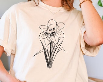 Ed Teach Flower Sketch Lucius Zeichnung T-Shirt Unisex Grafik T-Shirt Blackbeard Stede Bonnet Gentleman Gay Pirate Flag Revenge Crew Death
