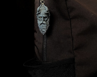 Mimir Head Key Chain God of War Key  Chain Key Ring Back Accessory Backpack Accessory Mirror Hanging Car Decor