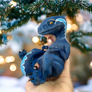 Velociraptor Baby Blue Dinosaur Jurassic World Figure jurassic Park Statue gift home Decoration sculpture Etsy Singapore